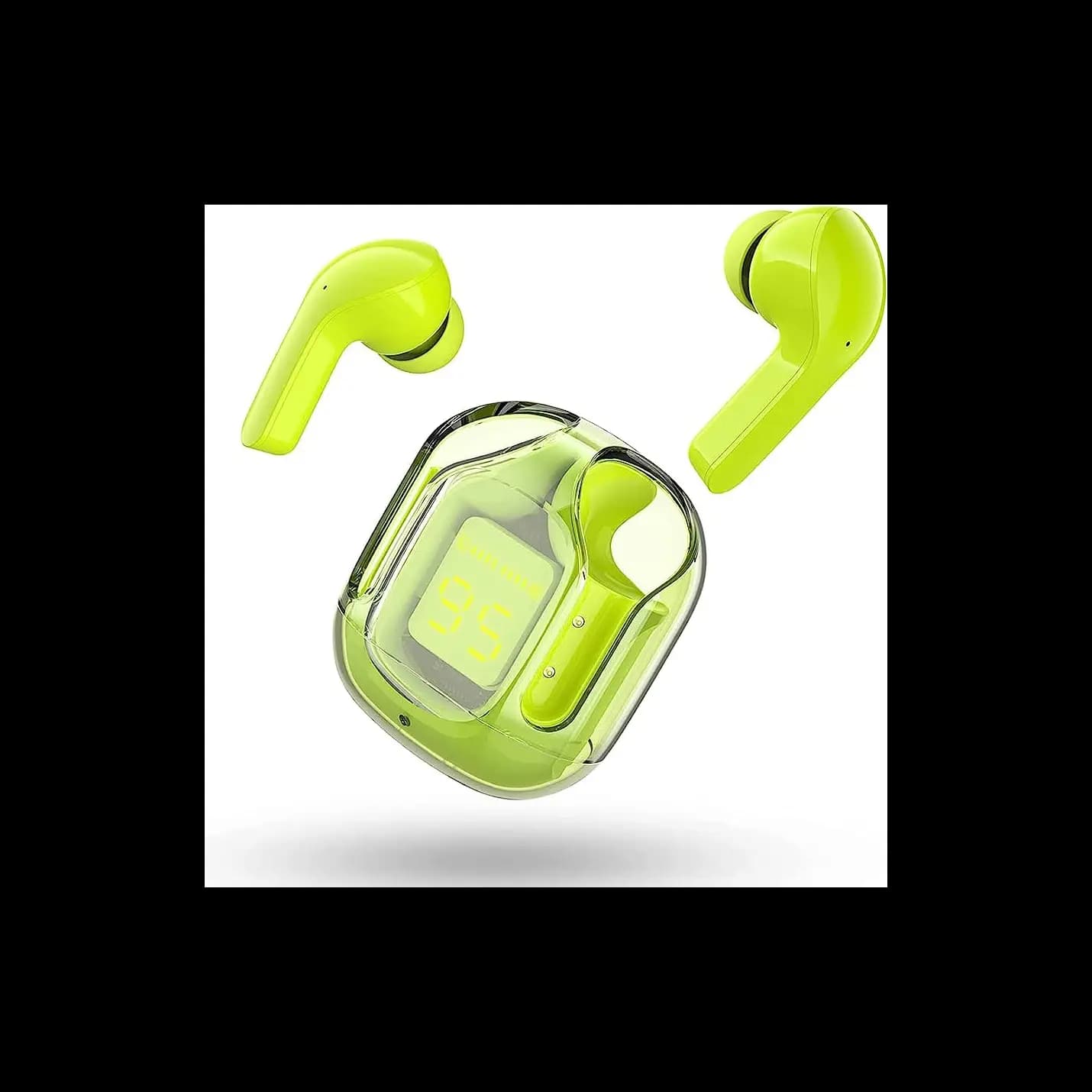 AIR 31 TWS ORIGINAL WITH BIG PACKING TRANSPARENT EARBUDS BLUETOOTH 5.3V Green