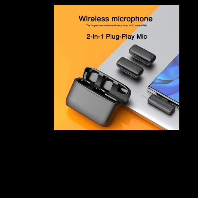 J13 Type C Dual Wireless Lavalier Microphone With Charging Case Video Recording Mic