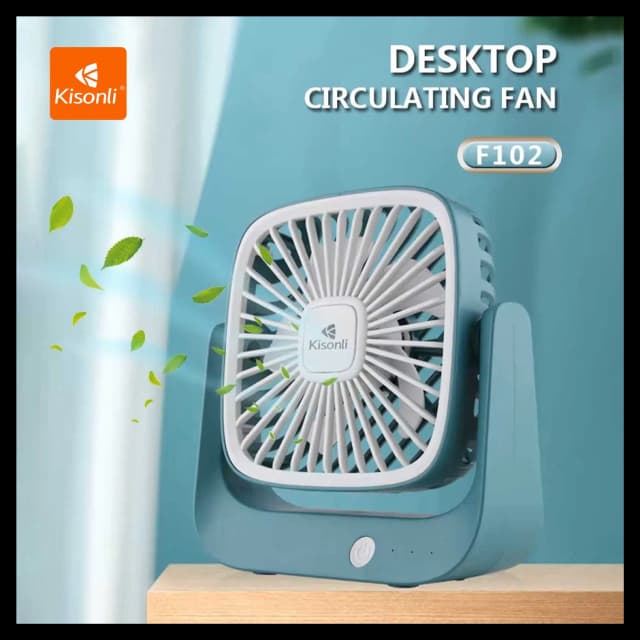 KISONLI F102 PORTABLE DESKTOP SILENCE FAN RECHARGEABLE
