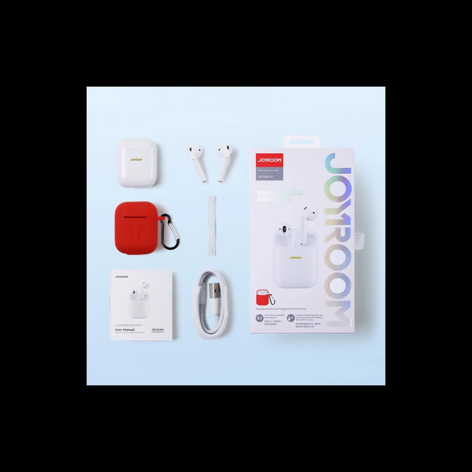 JOYROOM JR-T03S TWS WIRELESS EARBUDS WITH WINDOW (ORIGINAL)